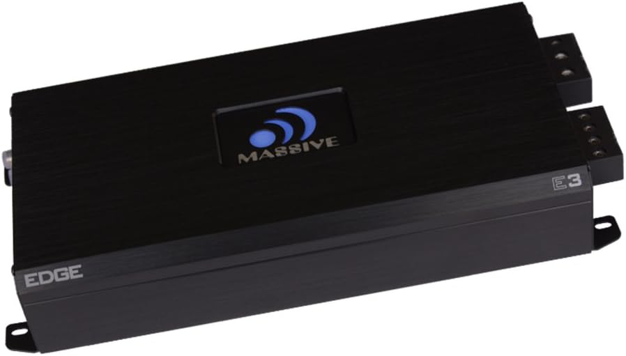 Massive Audio E3 - Car Audio 2,800 Watt Nano Edge Series, Monoblock Car Amplifier, Bass Boost, 1 Ohm Stable