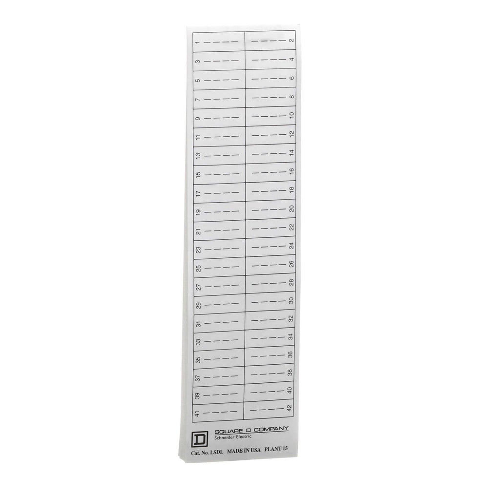 Square D LSDL Load Center Qo+Hom Directory Label 1/42 - Shop Hardware Tools Online Store