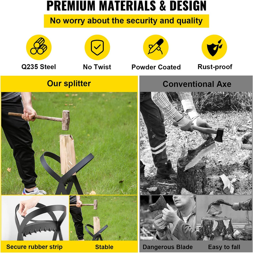 VEVOR Manual Log Splitter for 8" Diameter Wood, Q235 Steel, Pack of 2 W1642