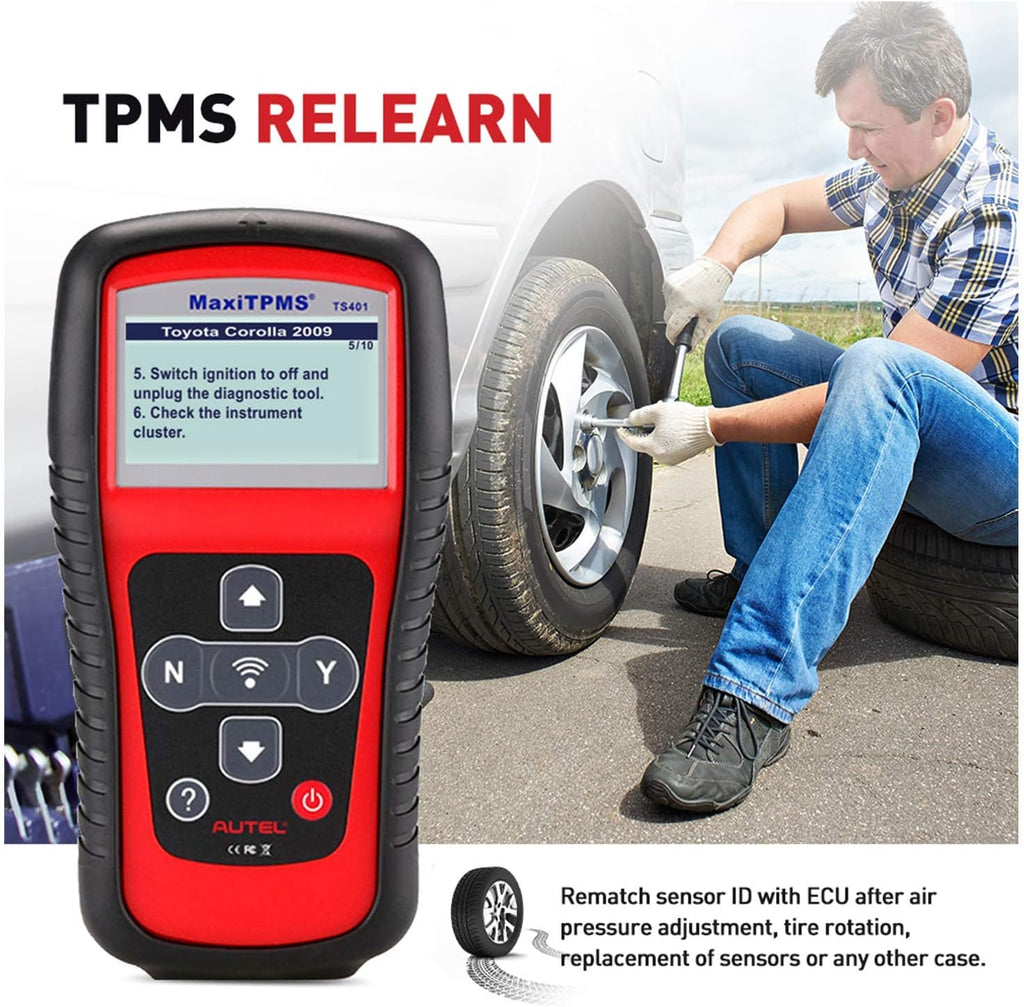 Autel MaxiTPMS TS401 TPMS Relearn Tool for Sensor Reset and Activation G640782