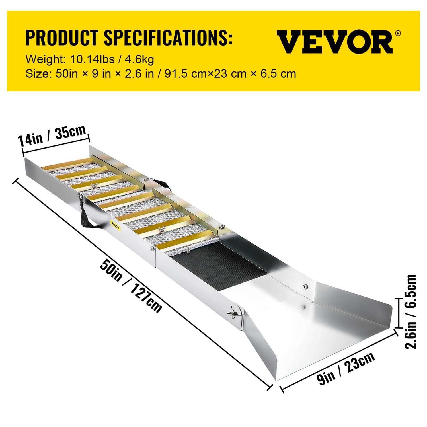 VEVOR Folding Aluminum Alloy Sluice Box 50 for Gold K406