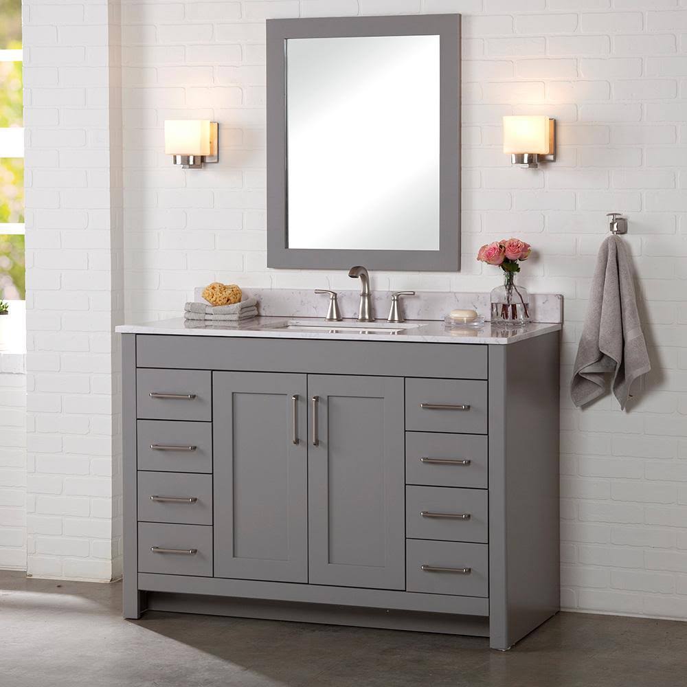 Westcourt 48 in. Bath Vanity Cabinet in Sterling Gray Z840712