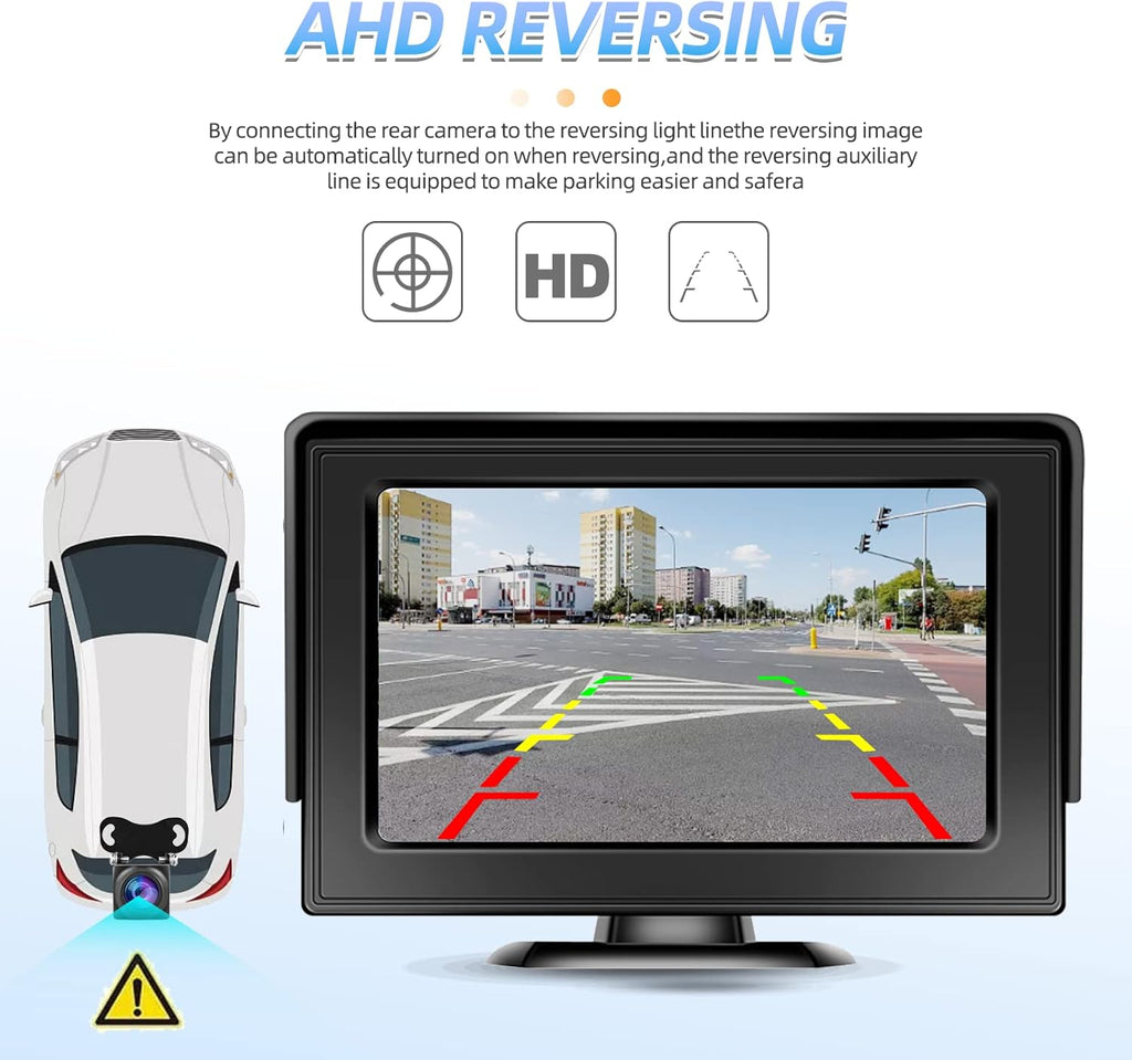 Wireless Backup Camera with Monitor Kit 4.3" HD 1080P for Trucks, Vans, SUVs, Pickup G257