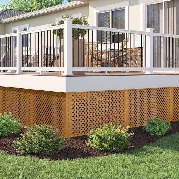 Barrette Outdoor Living 4 ft x 8 ft Privacy Diamond Vinyl Lattice Q18838