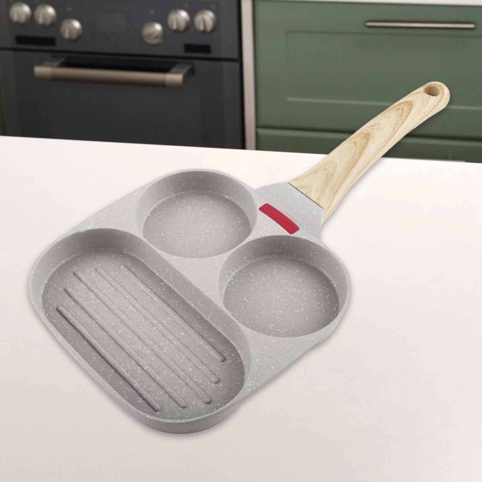 Nonstick Fried Egg Pan 2 Holes Cookware for Home Restaurant B782278