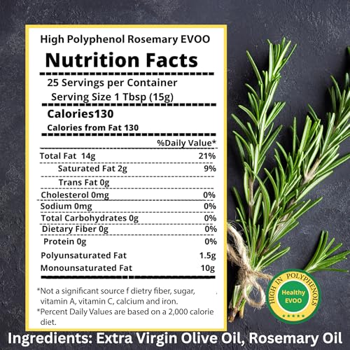 M.G. PAPPAS High Polyphenol Extra Virgin Olive Oil, Cold Pressed & Unfiltered, 12.7 oz O81138