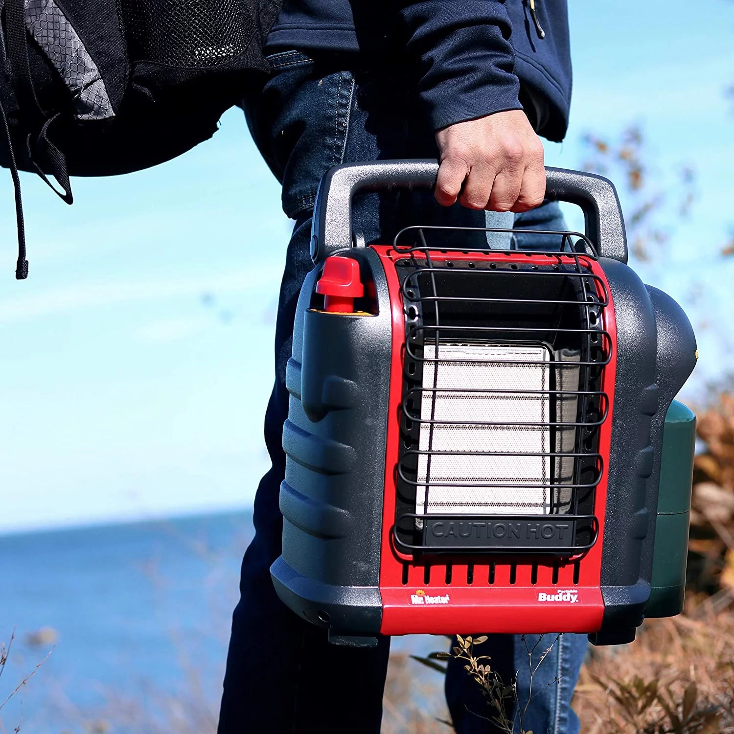 Mr. Heater Buddy Portable Propane Radiant Heater, Indoor-Safe, Red-Black E32271