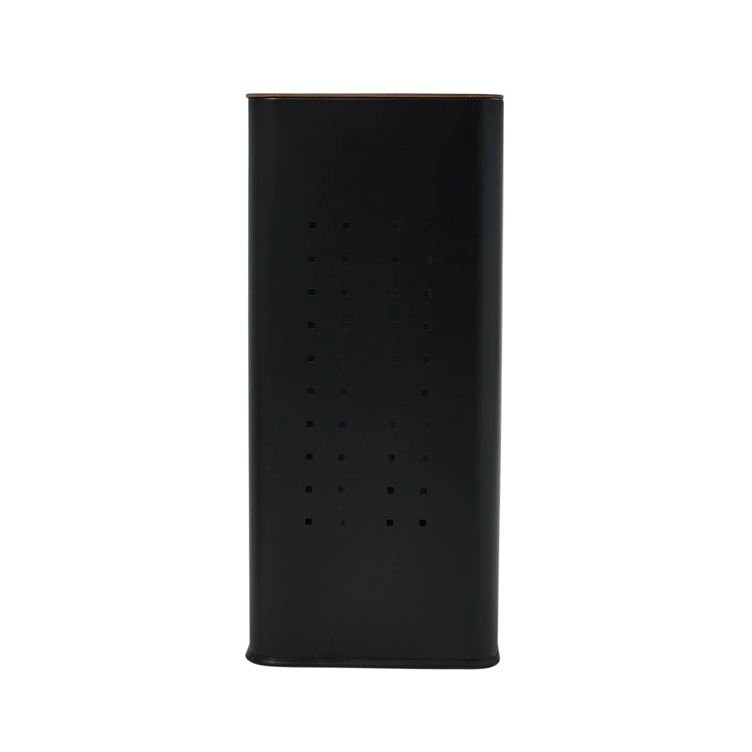 Matte Black Steel Laundry Hamper with Lid S80813