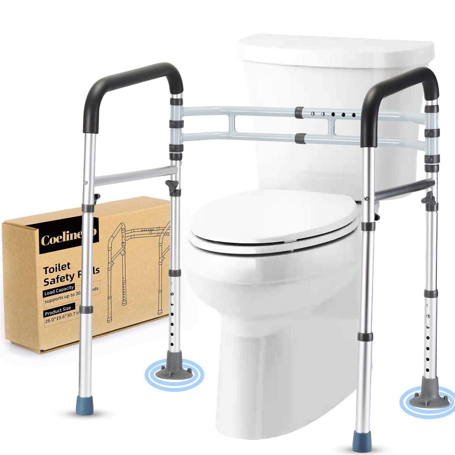 Coelineao FSA/HSA Eligible Toilet Safety Rail Adjustable Detachable Medical Toilet Safety Frame for Elderly, Heavy Duty Toilet Handles for Elderly and - Shop Hardware Tools Online Store Y12305