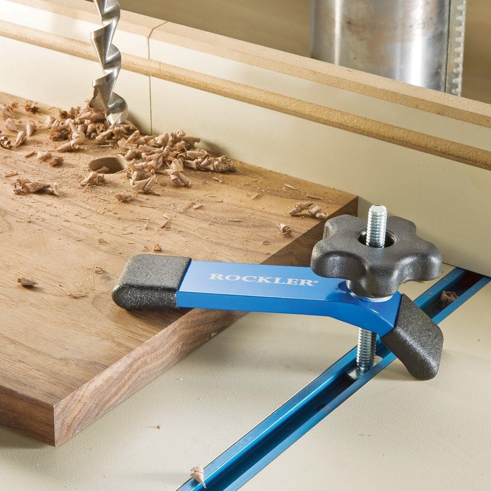 Rockler Universal Aluminum T Track Kit 17-Piece, 4' Length Woodworking Kit H7595