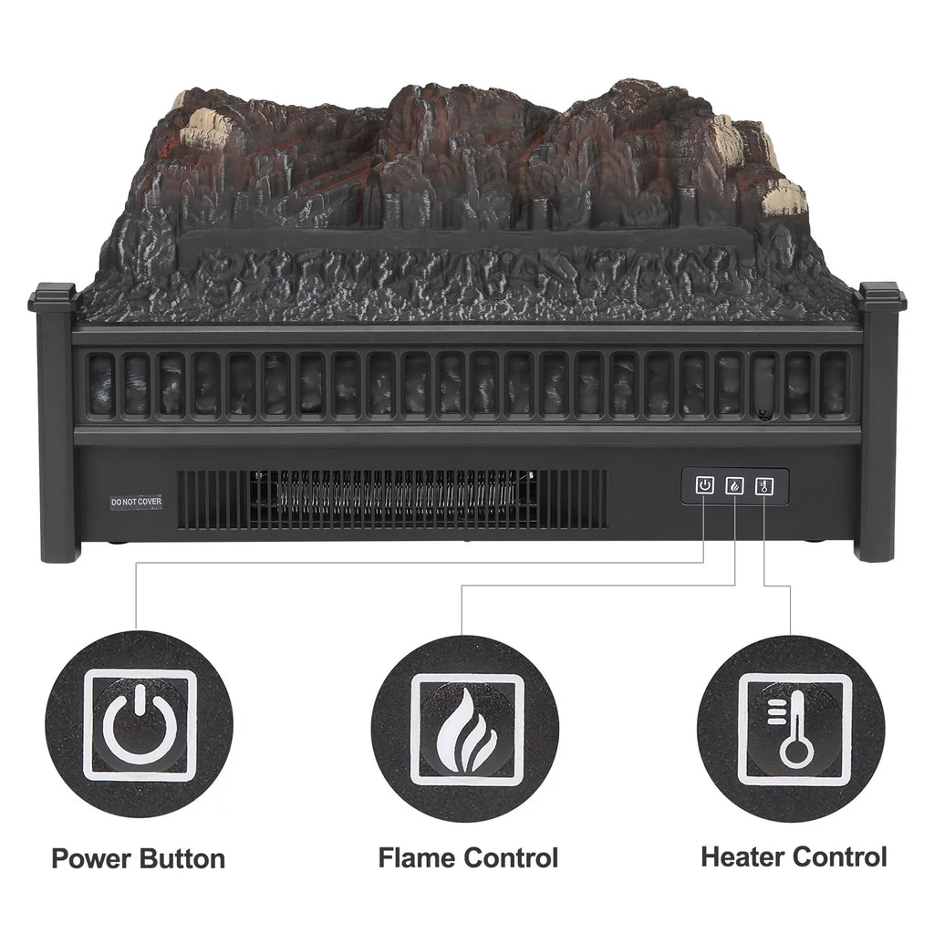 Seizeen Electric Fireplace Heater with Remote Control, 23IN Log Set M210655
