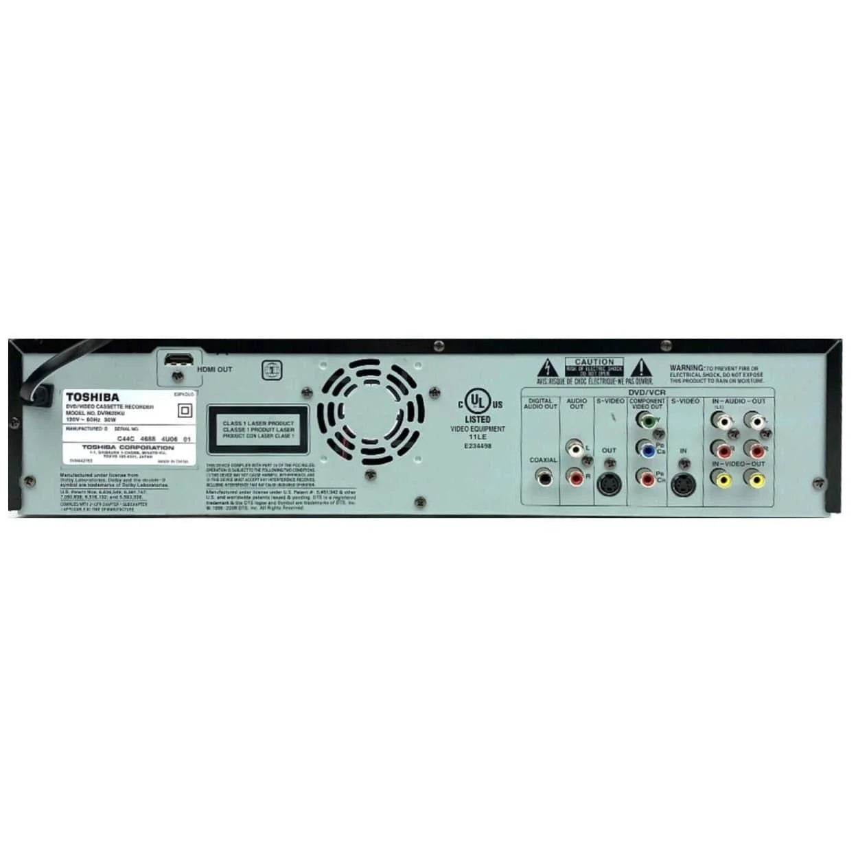 Toshiba DVR620 DVD Recorder VCR Combo with Remote and Cables R146