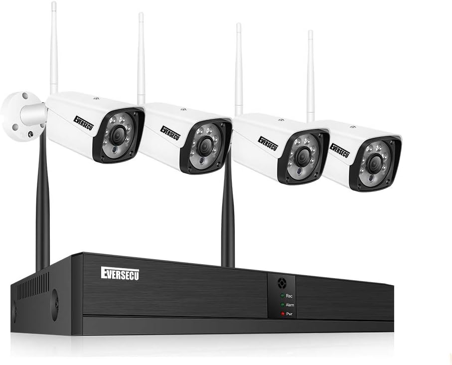[8CH Expandable] 2K 3MP Home Security Cameras System with 12 Inch Monitor & NVR Combo Surveillance Kits with 1TB HDD, 8 Channel Cameras CCTV System with 4Pcs Wireless Video 3.0MP IP Cameras,Free APP