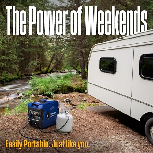 Westinghouse 5000 Peak Watt Dual Fuel Portable Inverter Generator, Remote Electric Start E228