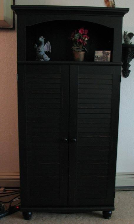 Sauder Harbor View Computer Armoire Antiqued Paint I749487