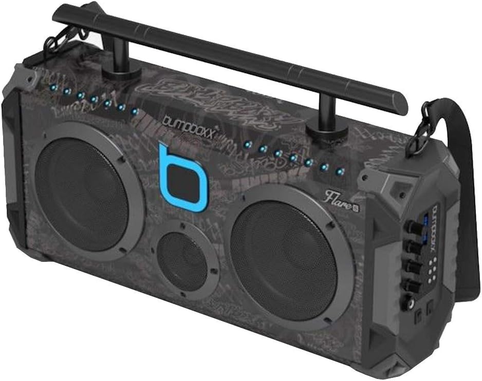 Bumpboxx Flare6 Bluetooth Boombox Black Graffiti F757