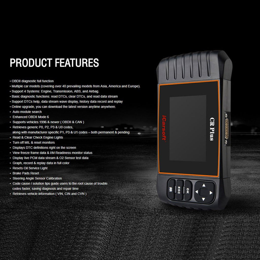 iCarsoft CR Plus OBD2 diagnostic scanner for multi brand vehicles T5669