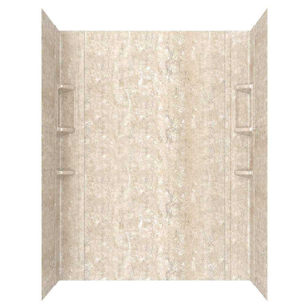 American Standard Ovation 32 in. x 60 in. x 72 in. 5-Piece Glue-Up Alcove Shower Wall Set in Beige Parchment - Shop Hardware Tools Online Store