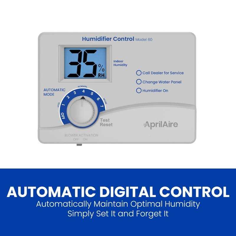 AprilAire 60 Automatic Digital Whole-House Humidifier Control Humidistat with Outdoor Temperature Sensor B393