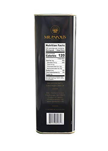 Mr. Papou's Extra Virgin Olive Oil, First Cold Pressed, 3 Liter U990