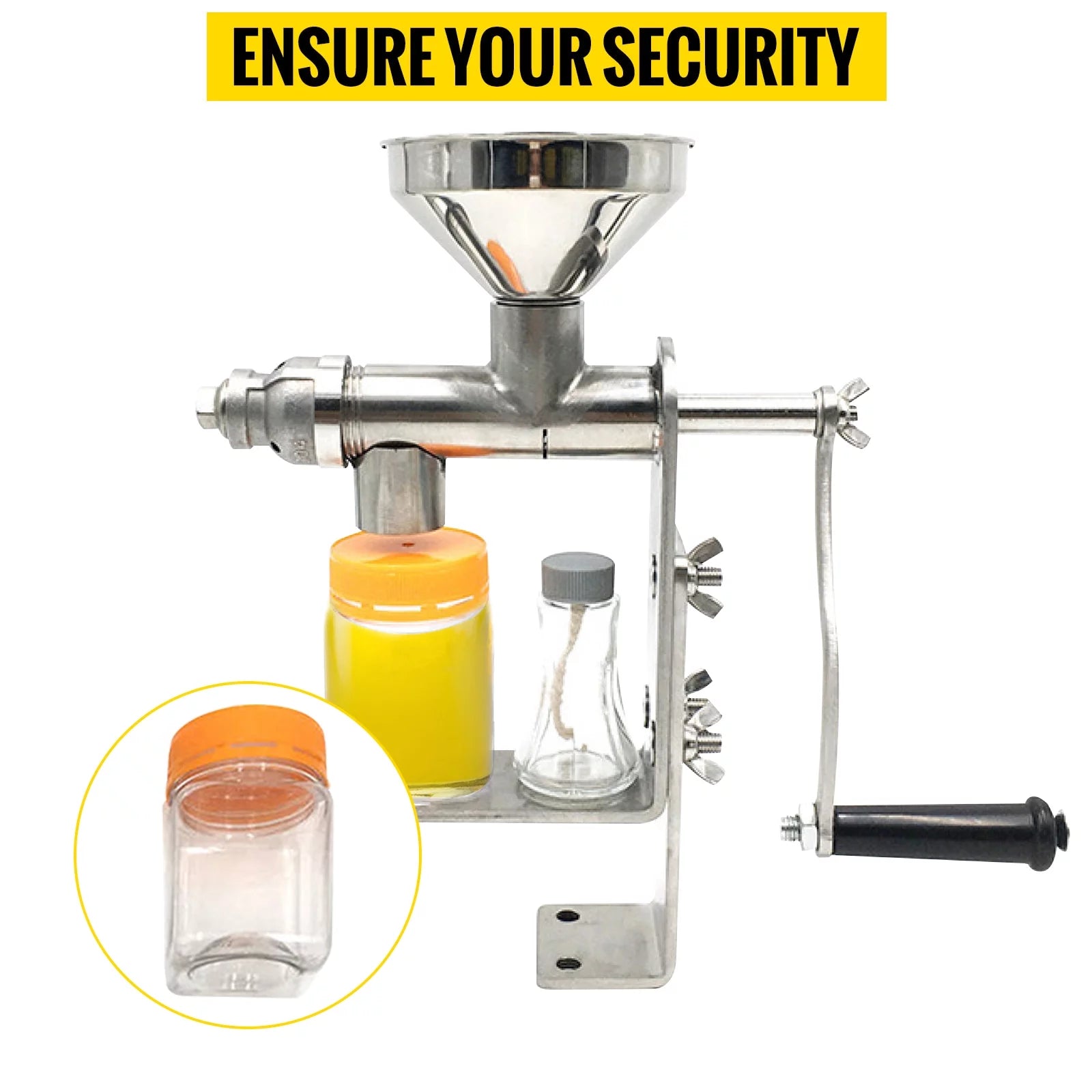 BENTISM HD Manual Oil Press Machine Stainless Steel M665935