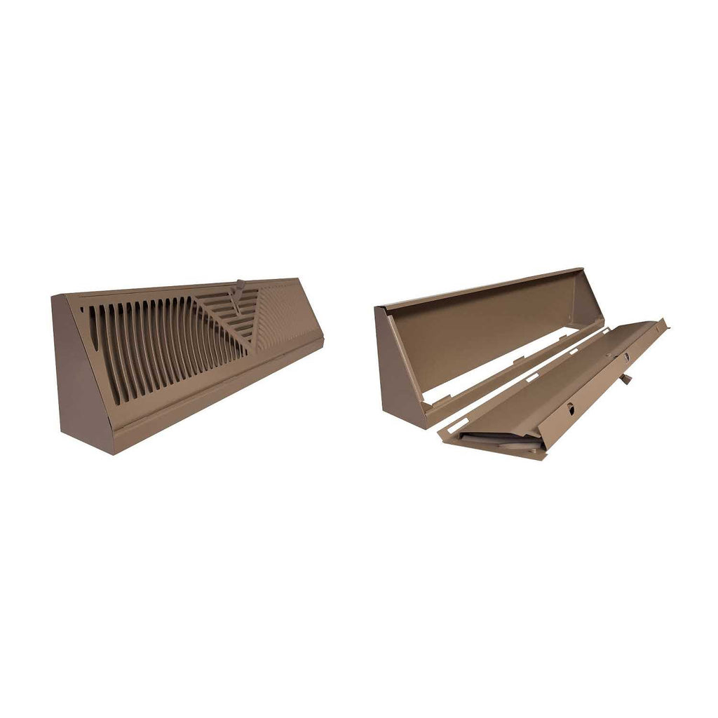 TruAire 18 in. Steel Brown Baseboard Diffuser T233316