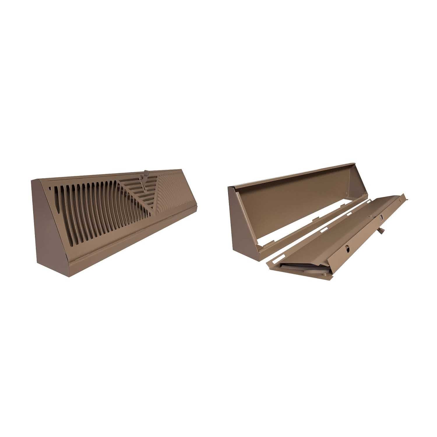 TruAire 18 in. Steel Brown Baseboard Diffuser T233316
