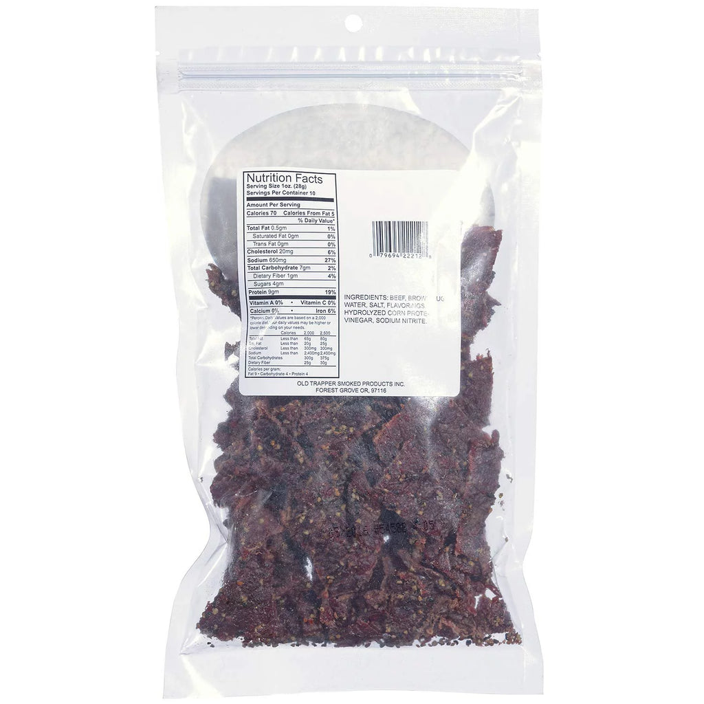 OLD TRAPPER TRADITIONAL SPICY BEEF JERKY 10oz I645097
