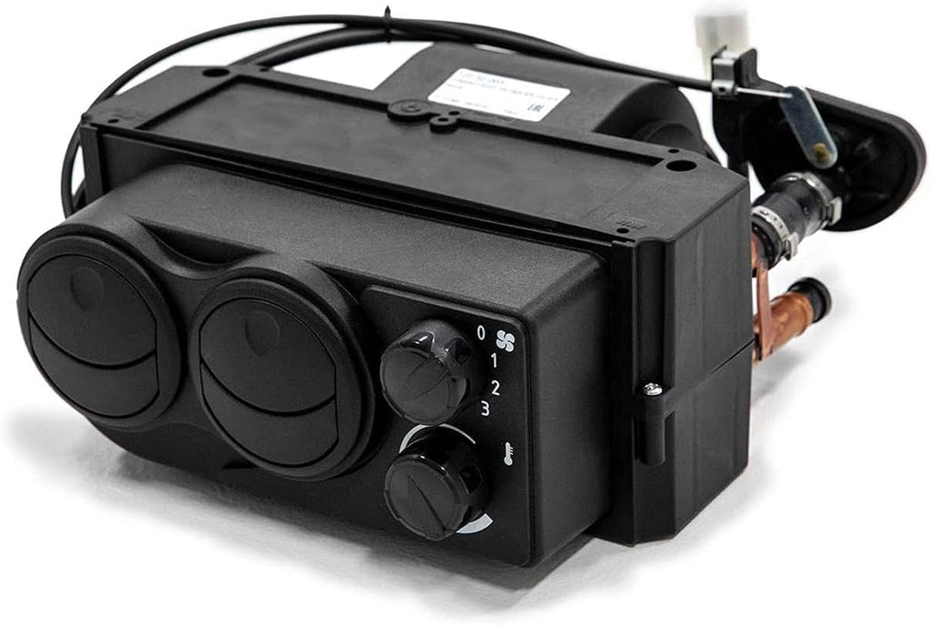 SuperATV Cab Heater for 2020+ Polaris Ranger 1000/1000 Crew | Built-In Shutoff Valve | 360 Degree Adjustable Vents | 3.4 Amps at 13.7 Volts | Includes Defrost Hoses and Vents