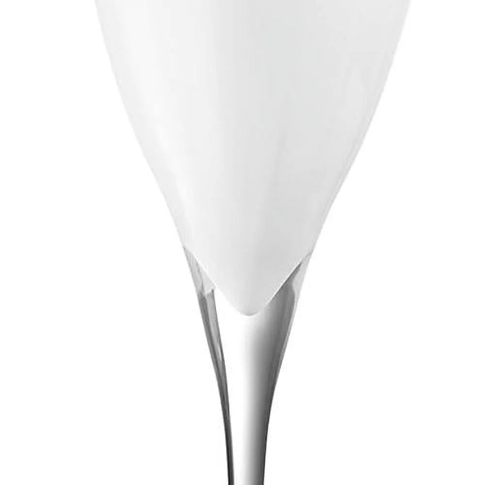 Toasting Flute Glasses Set of 6 Crystal - White - 11 oz A64526