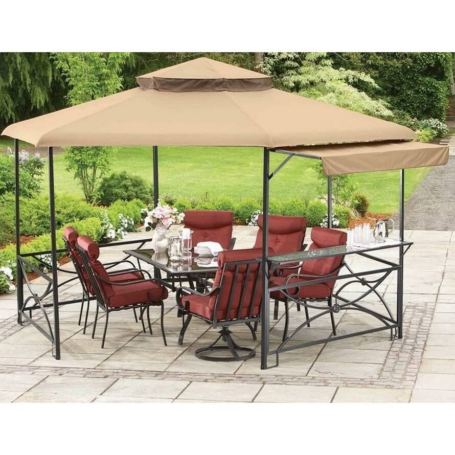 Sunjoy Replacement Canopy Set for Dover Gazebo L-GZ501PST-D E81495