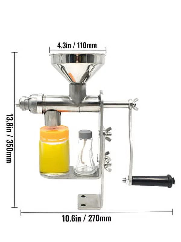 BENTISM HD Manual Oil Press Machine Stainless Steel M665935