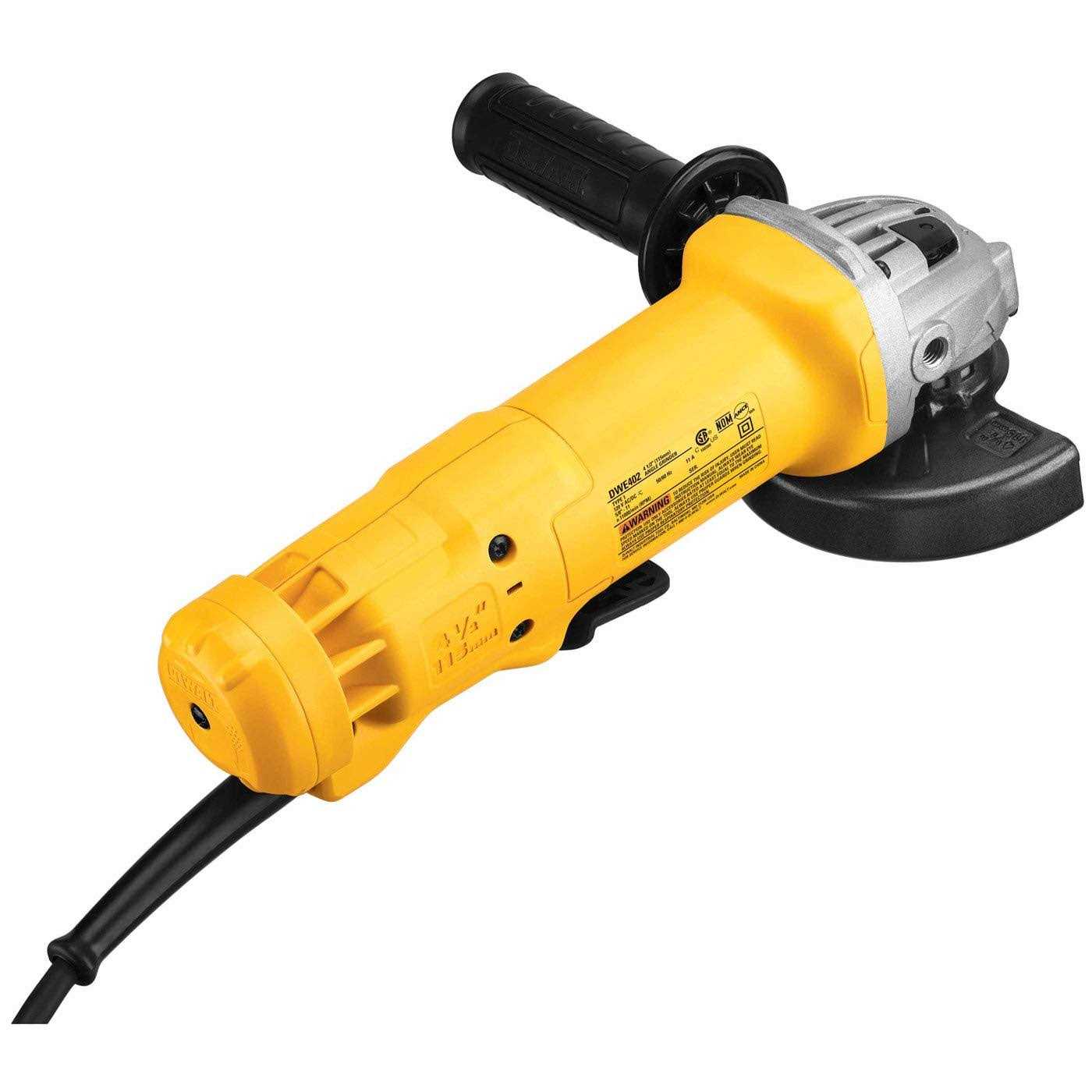 DEWALT 4-1/2-Inch Paddle Switch Angle Grinder DWE402 W3385