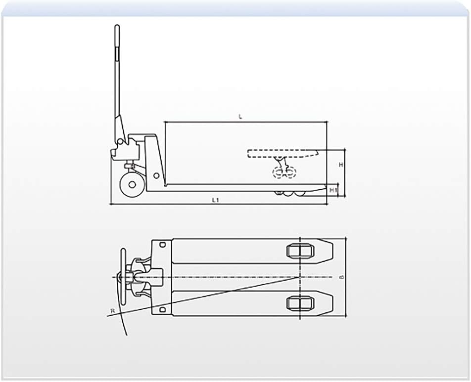 DAZONE Pallet Jack M25 Heavy Duty Manual Pallet Truck 5500 lb. L7401