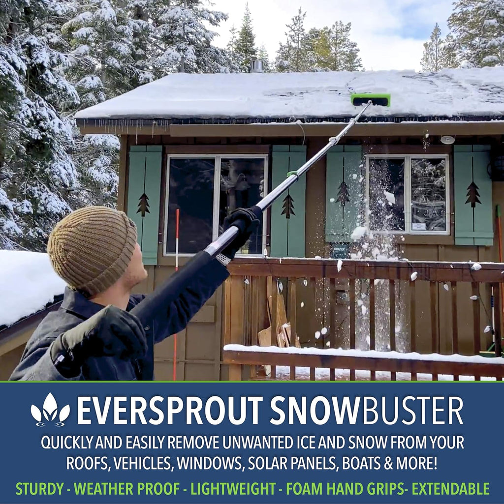 EVERSPROUT SnowBuster Extendable Roof Rake for Snow Removal, Heavy-Duty Aluminum B468104