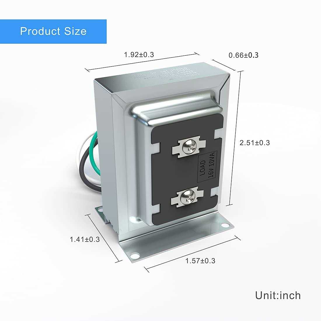 Doorbell Transformer 16V 10VA Hardwired L9768