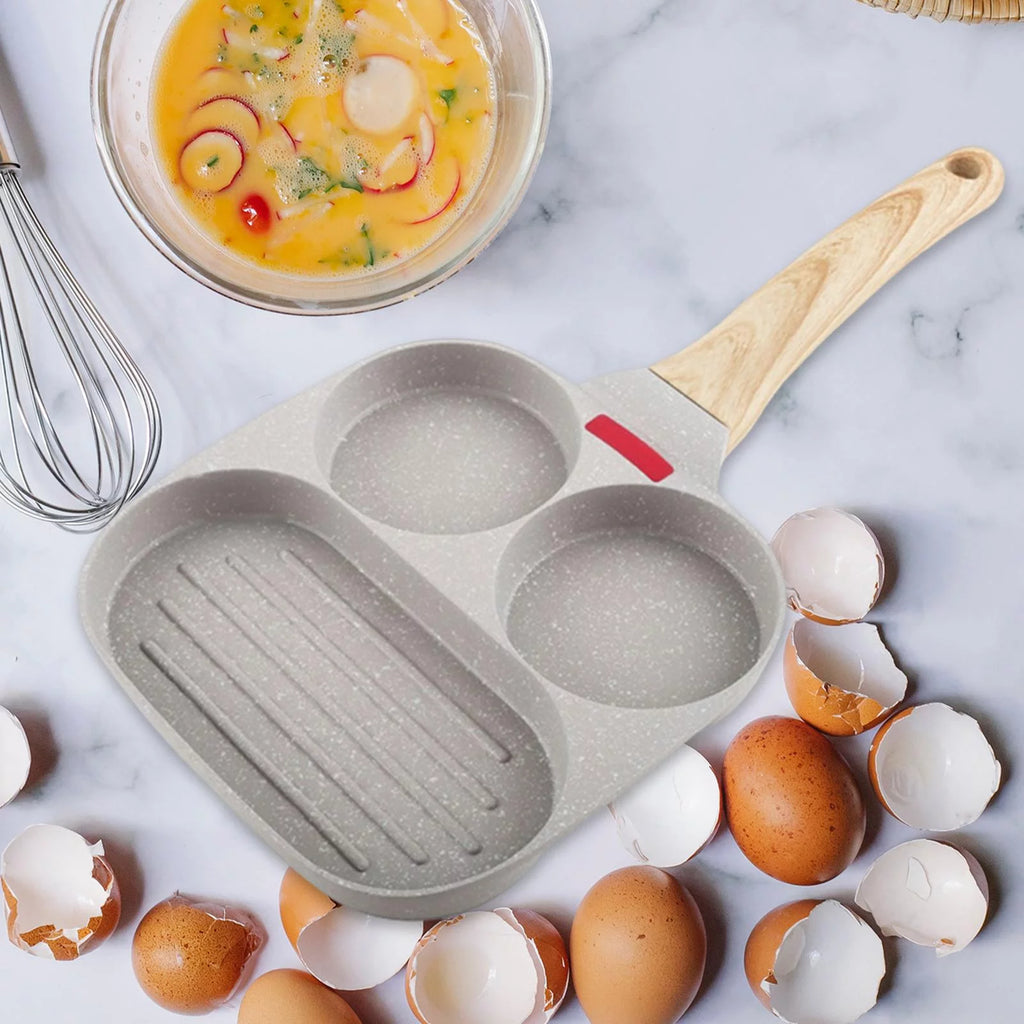 Nonstick Fried Egg Pan 2 Holes Cookware for Home Restaurant B782278