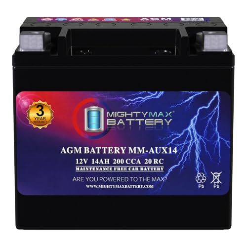 Mighty Max Battery MM-H5 Start and Stop Car Battery, Group Size 47, 12V 60 AH, AGM E711958
