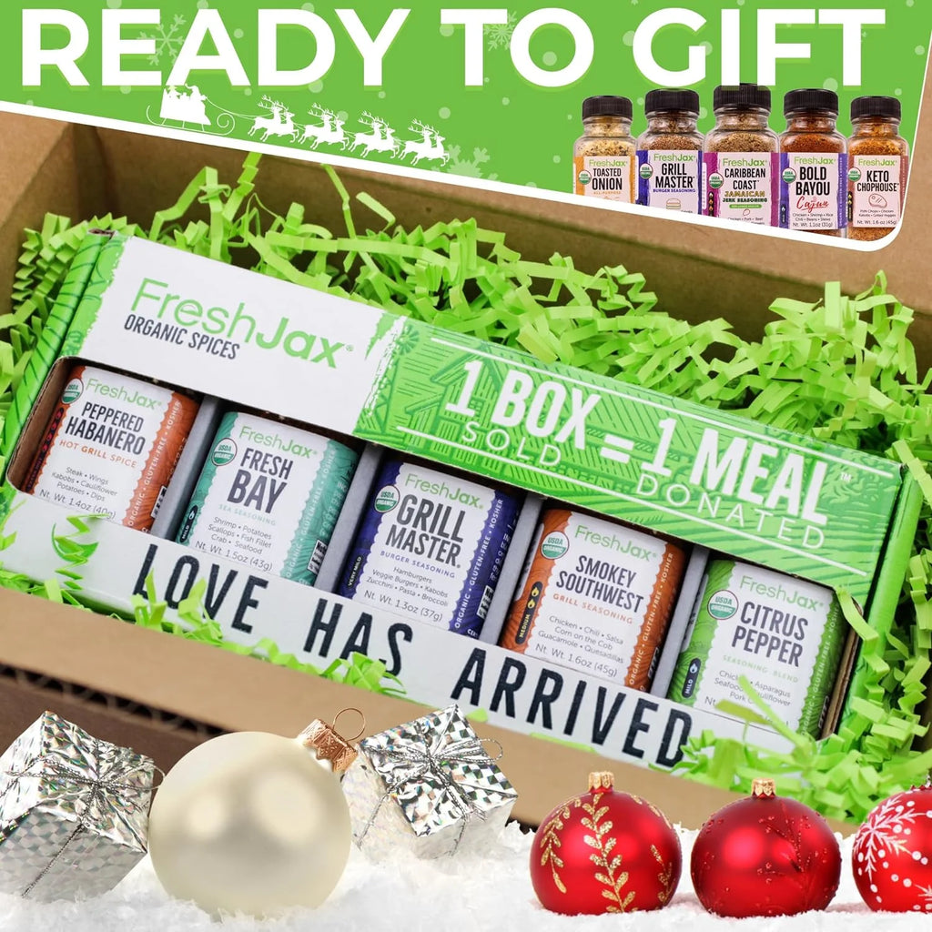 FreshJax Keto Seasoning Gift Set, Pack of 5 Organic Spices D4950
