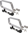 TiGr Mini+ 2-Pack Titanium Bike Locks. This Bicycle U Lock with 2 Mounting Clips are Heavy Duty, Lightweight & High Security. Features Disc-Style U-Locks with 4 Keys (4"/102mm Wide, 8"/203mm Long)