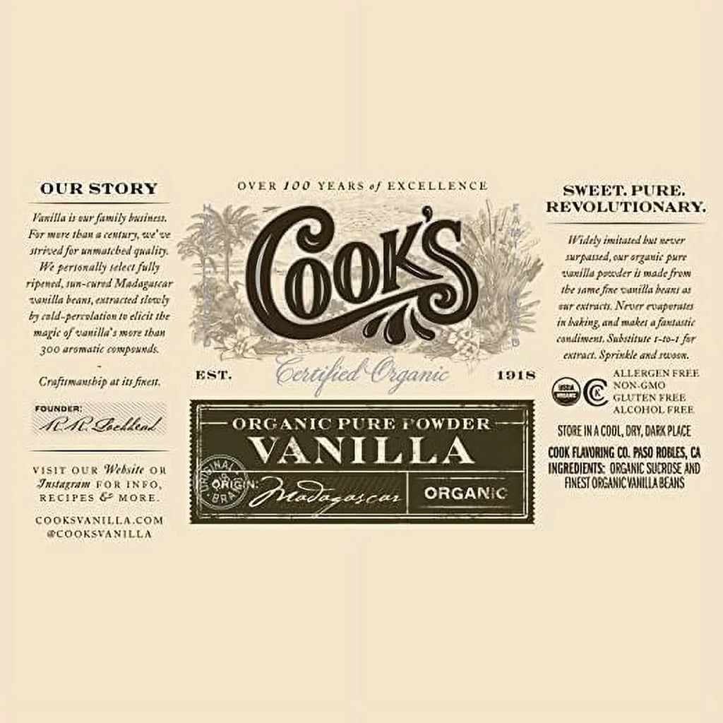 Cook’s Pure Vanilla Powder, 80 Ounce A9196
