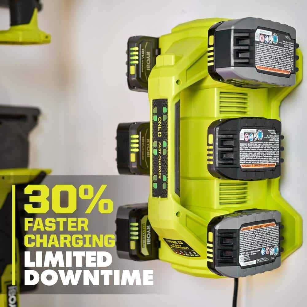 RYOBI ONE+ 18V 2.0 Ah Compact Battery with 6-Port Charger P298