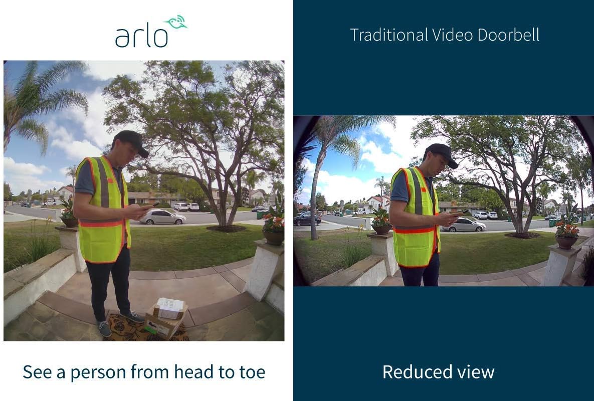 Arlo Essential Wire-Free Video Doorbell AVD2001 Renewed, 2-Pack, White P589