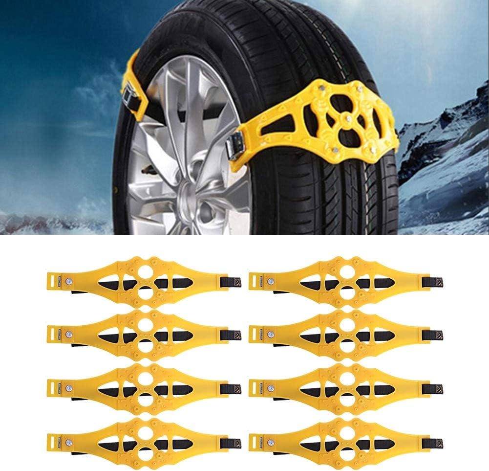 Universal Snow Chains Anti-skid Car Tire Chains, 8Pcs I3626