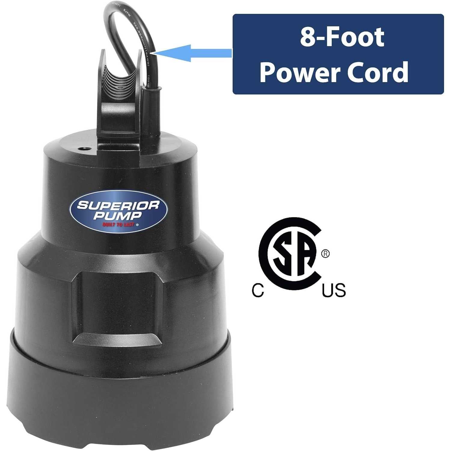 Superior Pump 1/4 HP Submersible Thermoplastic Utility Pump L140