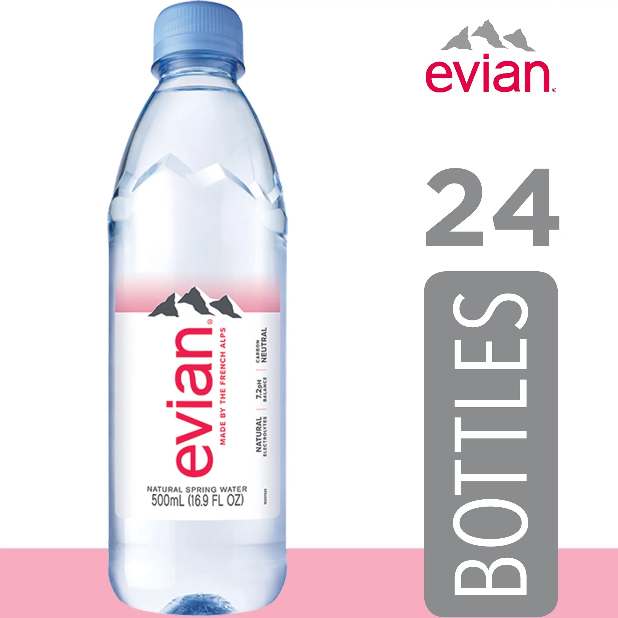 Evian Natural Spring Water, 16.9 Fl. Oz., 6 Count F85890