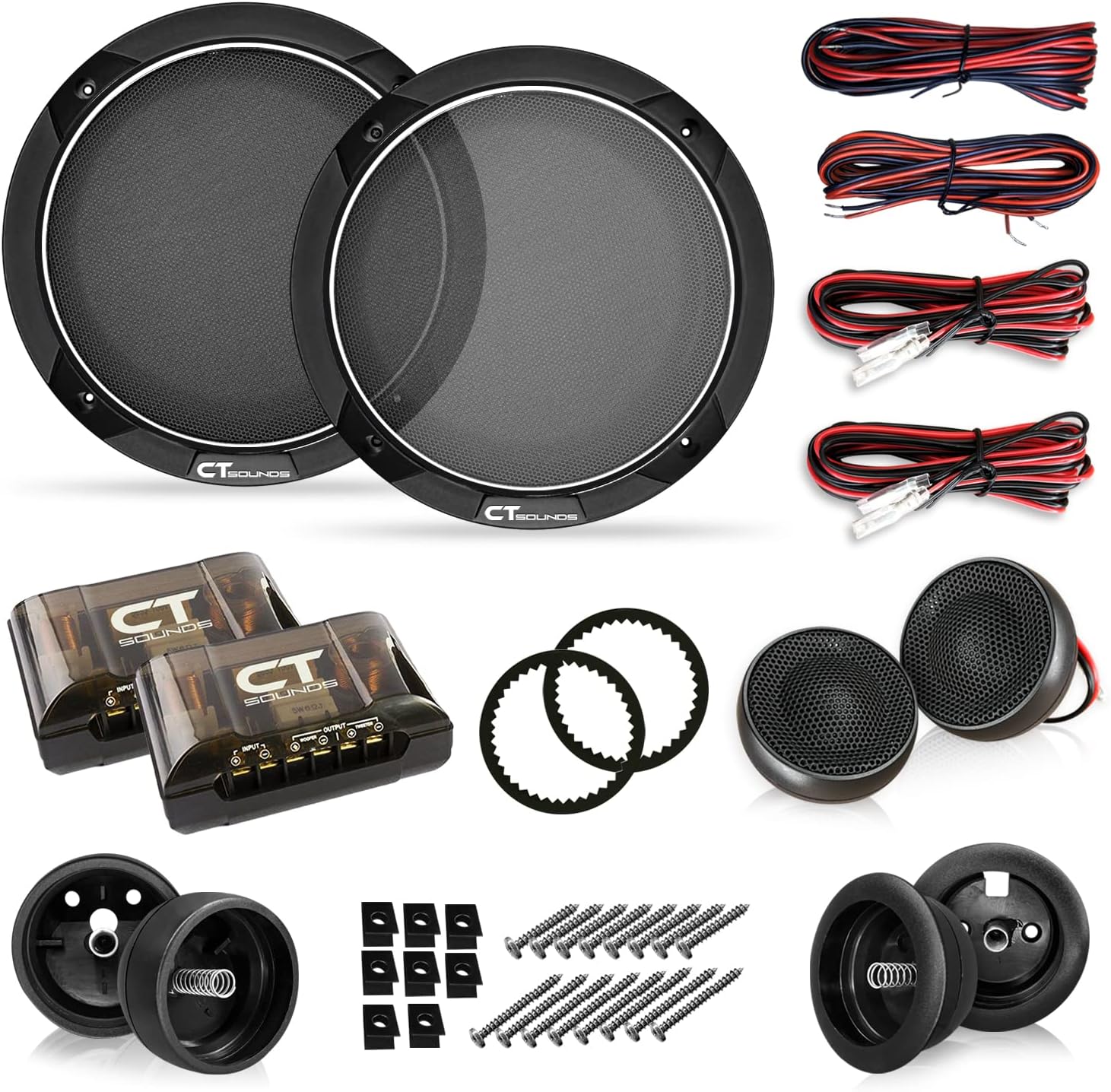 CT Sounds Meso 6.5" 320 Watt 2-Way Component Car Speaker Set Q718