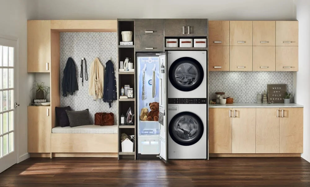 LG WKG101HWA Front Load White Stacked Washer & Dryer F97771