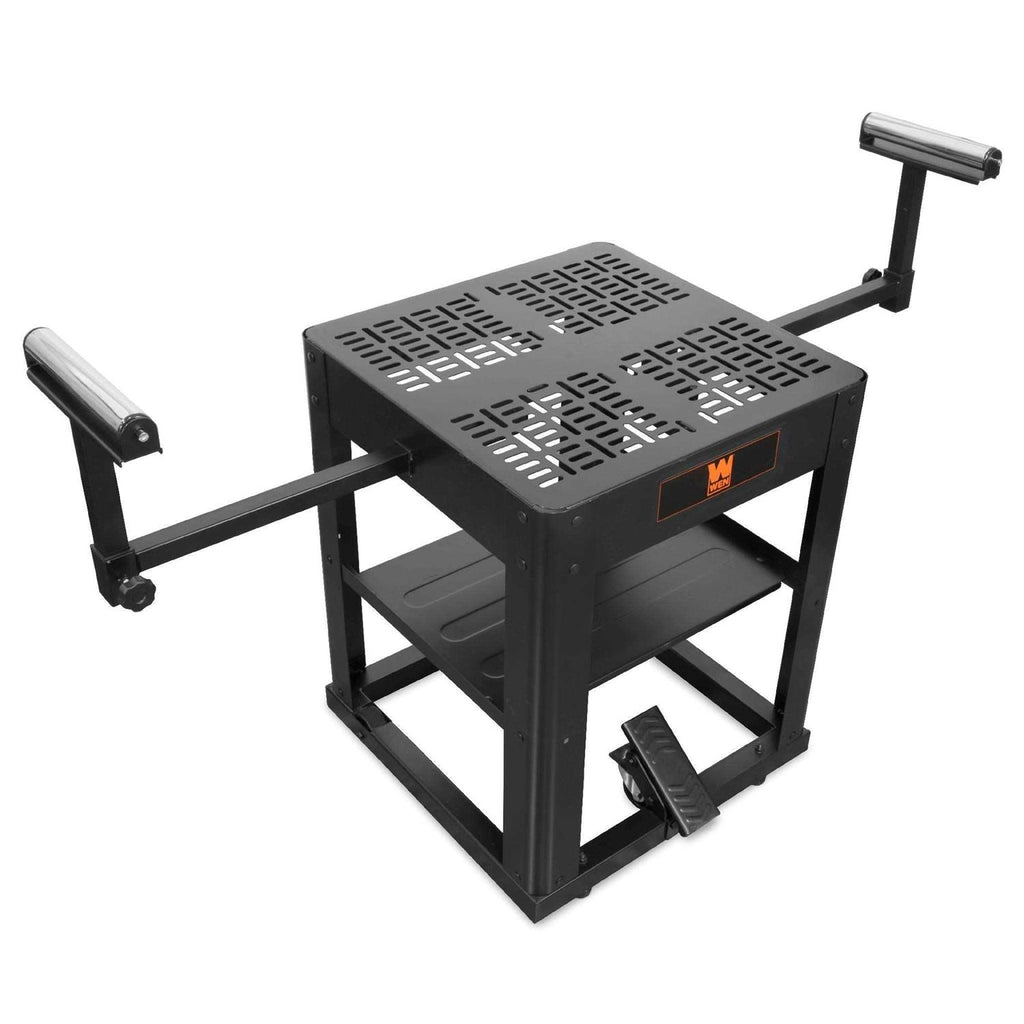 WEN MSA658T Rolling Planer and Miter Saw Tool Stand with Extension Rollers I351359