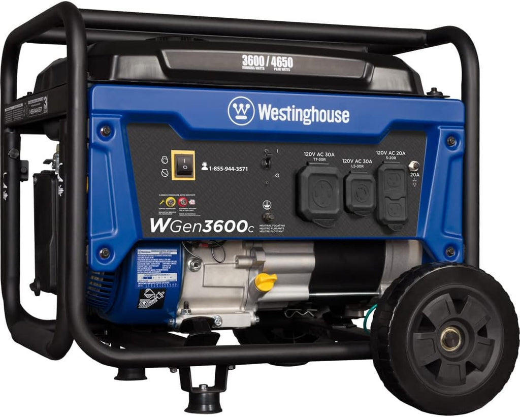 Westinghouse WGen3600 Portable Generator, 3600W Rated, 4650W Peak, RV Ready C70598